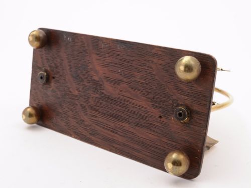 Edwardian Brass and Oak Letter Rack Circa 1905