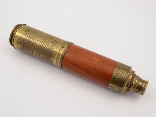 Brass & Mahogany Three Draw Telescope