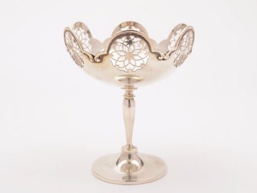 Pedestal Silver Bon Bon Dish Sheffield 1912