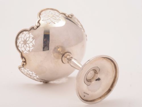 Pedestal Silver Bon Bon Dish Sheffield 1912