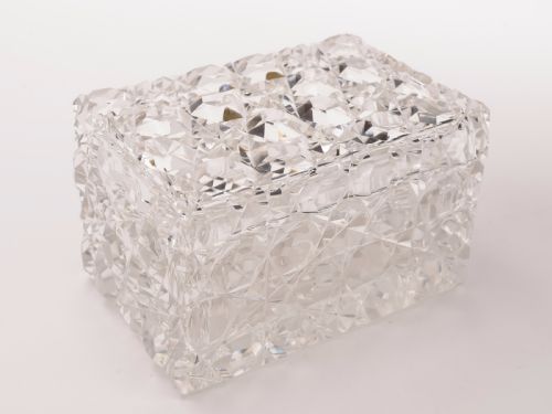 Cut Crystal Jewellery Casket Circa 1900