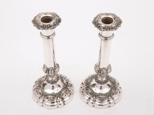 Pair of Victorian Silver Plated Candlesticks Circa 1880
