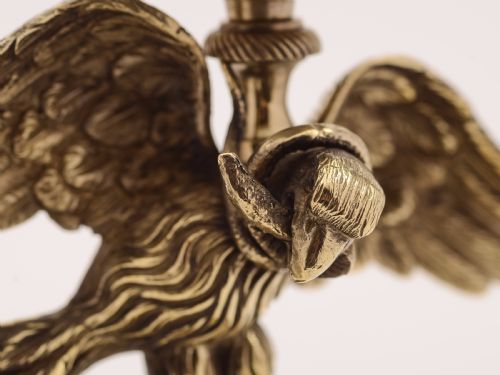 Matched Pair of French Brass Candlesticks