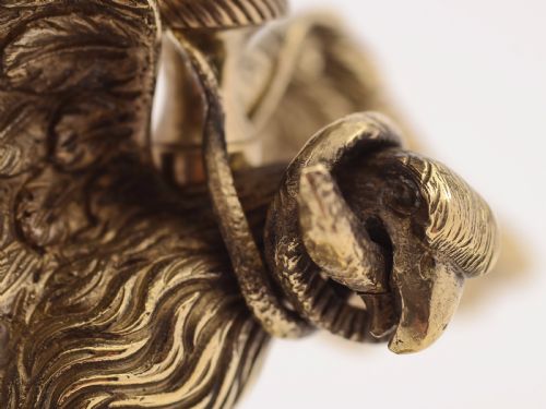 Matched Pair of French Brass Candlesticks