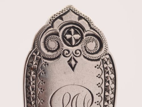 American Coin Silver Stilton Scoop Circa 1870