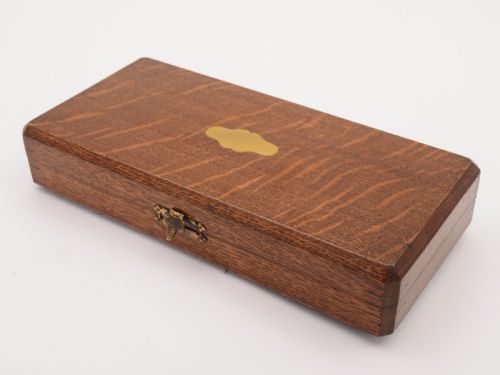 Victorian Oak Cased Serving Spoons Circa 1890