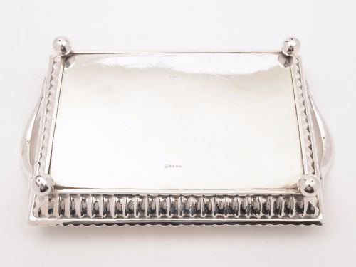 English Victorian Silver Plated Drinks Tray Circa 1880