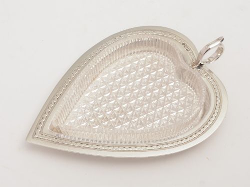 Victorian Silver Heart Shaped Serving Dish