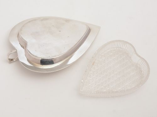 Victorian Silver Heart Shaped Serving Dish