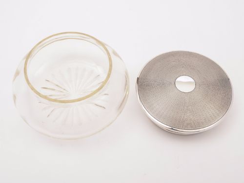 Art Deco Silver Topped Jar London 1922