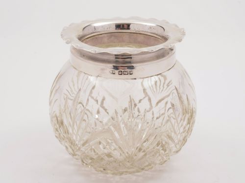 Edwardian Cut Glass Posey Vase 1905