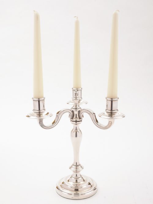 Christofle 3 Branch Candelabra Circa 1920