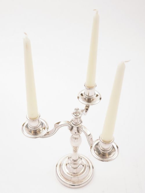 Christofle 3 Branch Candelabra Circa 1920