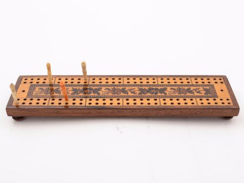 Victorian Tunbridge Ware Cribbage Board Circa 1880