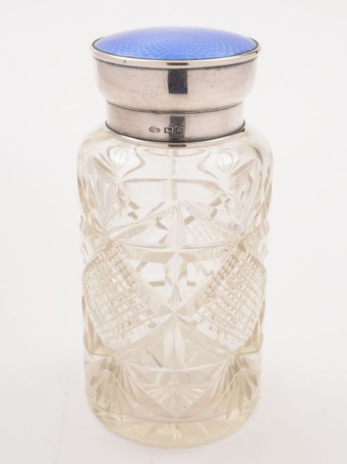 Art Deco Silver Topped Bath Salts Jar Birmingham 1930