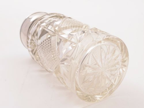 Art Deco Silver Topped Bath Salts Jar Birmingham 1930