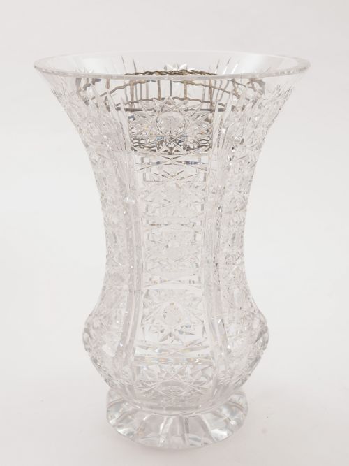 Large Cut Glass Vase Circa 1920