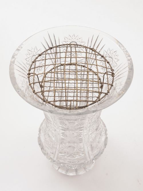 Large Cut Glass Vase Circa 1920