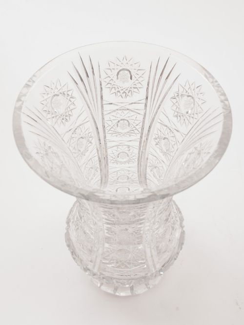Large Cut Glass Vase Circa 1920