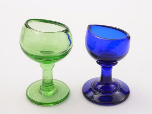 Collection of 7 Victorian Eye Baths Circa 1890