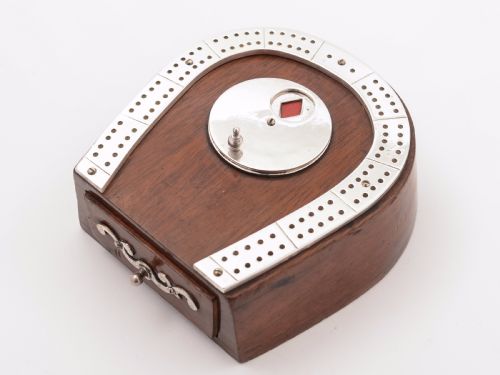 Edwardian Mahogany Cribbage Board Circa 1905