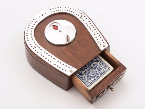 Edwardian Mahogany Cribbage Board Circa 1905
