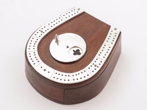 Edwardian Mahogany Cribbage Board Circa 1905