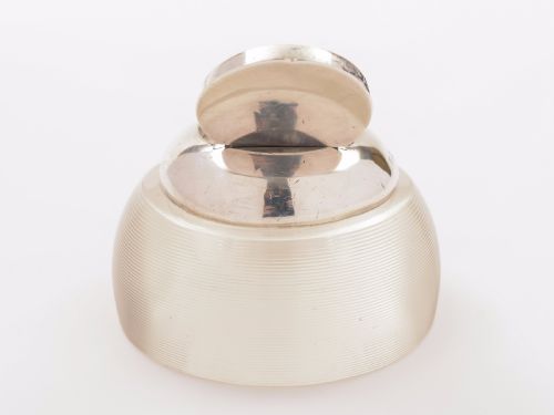 Edwardian Silver Topped Glass Matchstriker London 1908