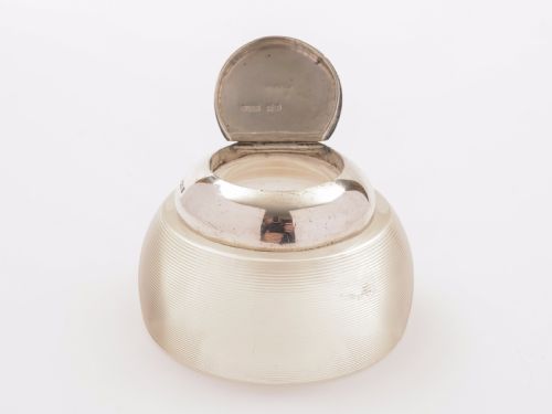 Edwardian Silver Topped Glass Matchstriker London 1908