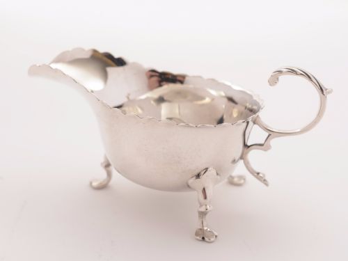 George V Silver 'Coin' Sauce Boat Sheffield 1922