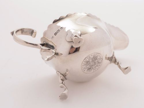 George V Silver 'Coin' Sauce Boat Sheffield 1922