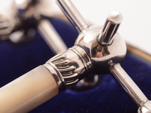 Cased Pair of Edwardian Mother of Pearl Knife Rests Circa 1905