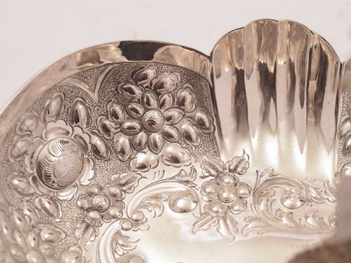 Victorian Silver Plated Grape Dish Circa 1880