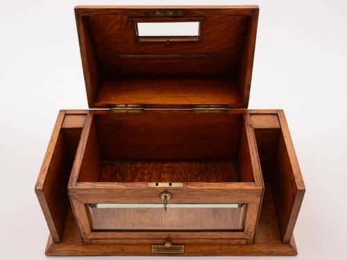 Victorian Oak Country House Letter Box Circa 1890