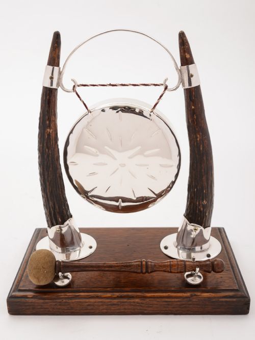 Victorian Antler Mounted Dinner Gong Circa 1890