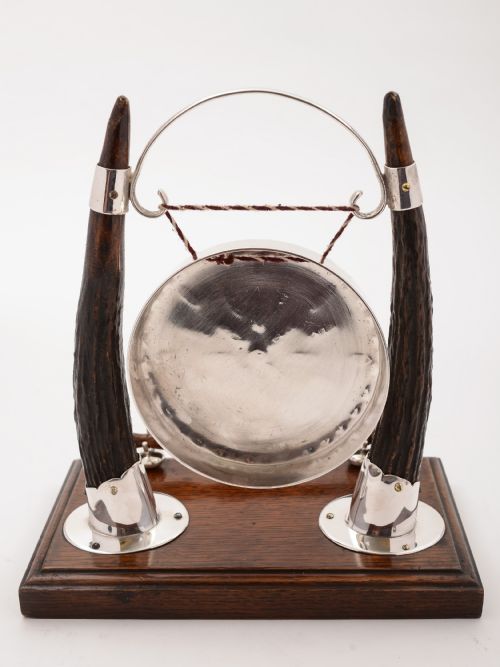 Victorian Antler Mounted Dinner Gong Circa 1890