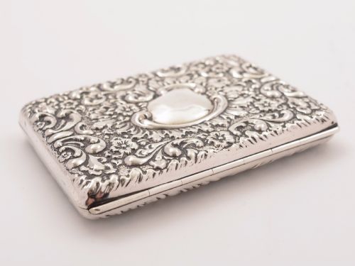Edwardian Silver Card Case/Aide Memoire Chester 1906