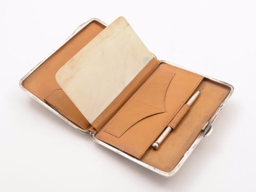 Edwardian Silver Card Case/Aide Memoire Chester 1906