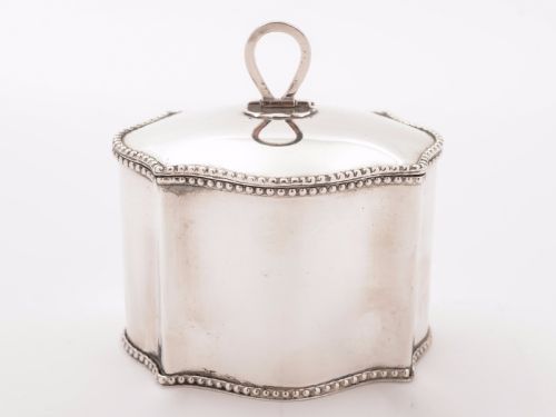 Edwardian Silver Plated Tea Caddy Circa 1905