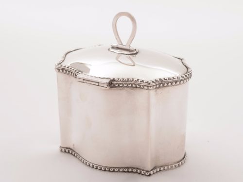 Edwardian Silver Plated Tea Caddy Circa 1905