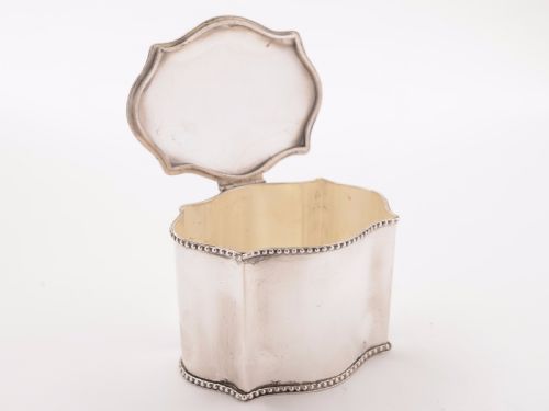 Edwardian Silver Plated Tea Caddy Circa 1905