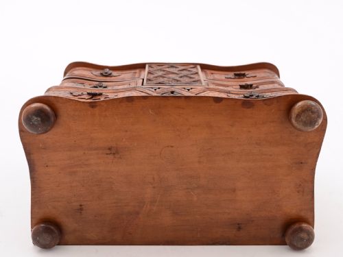 Black Forest Carved Jewellery Box Circa 1900