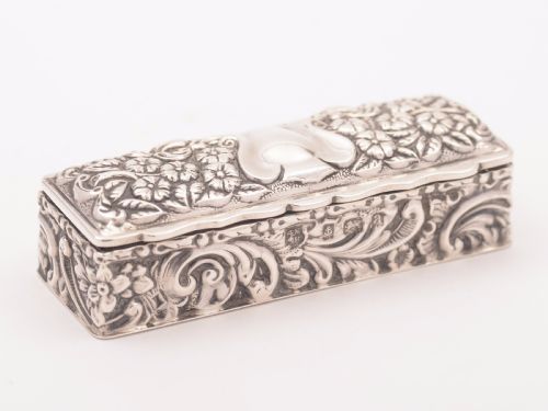 Victorian Silver Ring Box Birmingham 1900