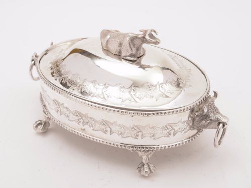 Victorian Silver Plated Butter Dish Circa 1890