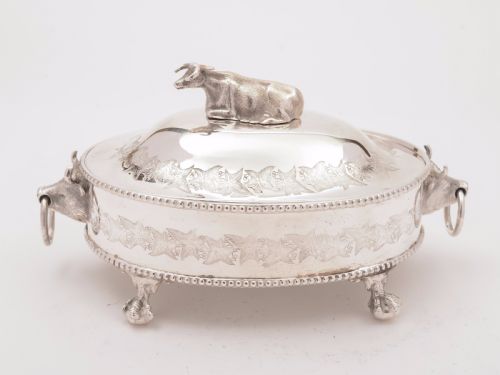 Victorian Silver Plated Butter Dish Circa 1890