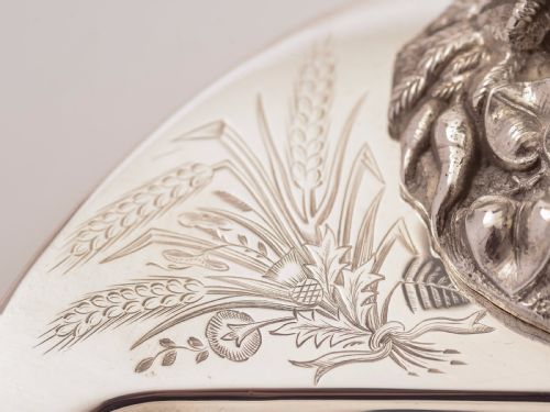 Victorian Novelty Silver Plated Ink Stand Circa 1880