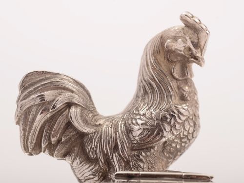 Victorian Novelty Silver Plated Ink Stand Circa 1880