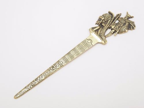 English Brass Paper Knife 1934
