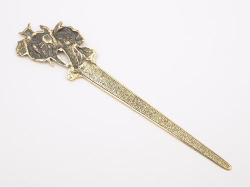 English Brass Paper Knife 1934
