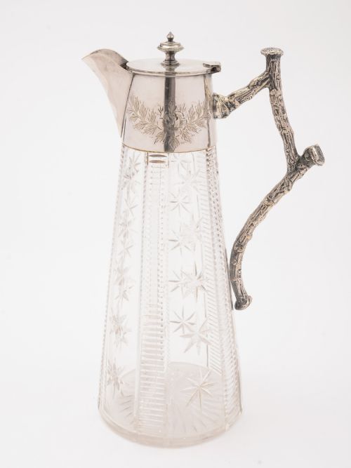 Victorian Cut Glass Claret Jug Circa 1890